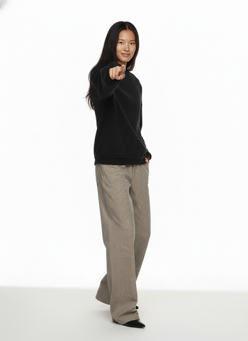 Áo Sweater Nam Nữ Oversized Boxy - Fit Heavy Weight Terry 450gsm_TRƠN
