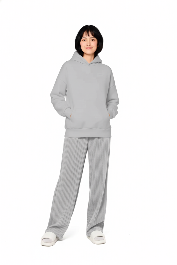 Áo Hoodie Nam Nữ Oversized Boxy - Fit Heavy Weight Terry 450gsm_TRƠN