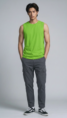 Áo Sát Nách Nam Nữ Tank Top Xanh Neon Cotton Spandex 180gsm_IN THEO YÊU CẦU