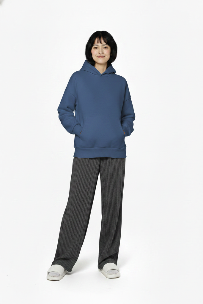 Áo Hoodie Nam Nữ Oversized Boxy - Fit Heavy Weight Terry 450gsm_TRƠN