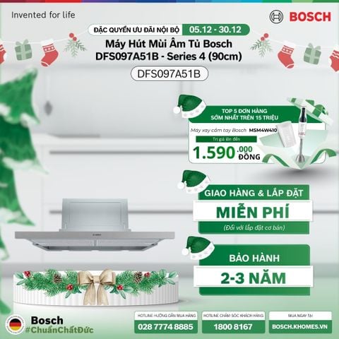 Máy Hút Mùi Âm Tủ Bosch DFS097A51B - Series 4 (90cm)