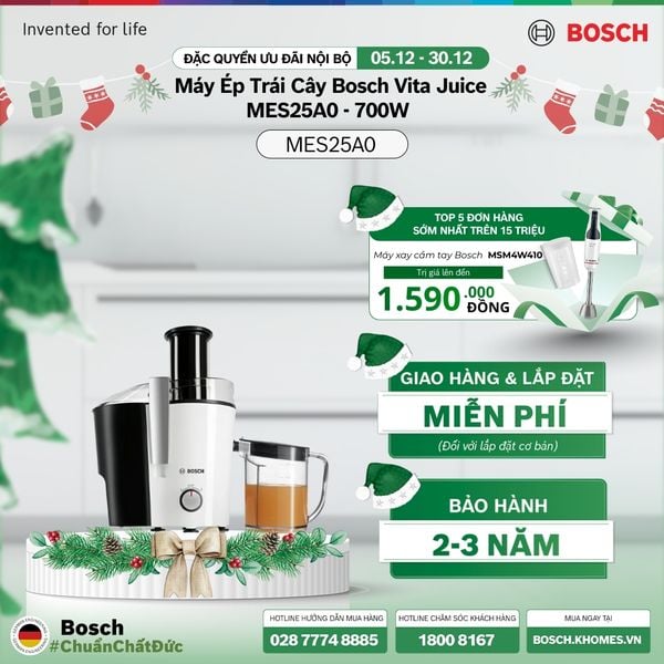 Máy ép trái cây Bosch Vita Juice 700W MES25A0 màu trắng