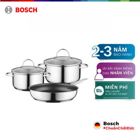 Bộ 3 nồi chảo Bosch HEZ9SE030