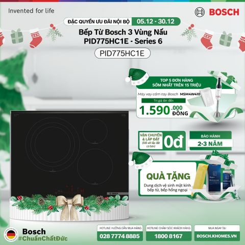 Bếp Từ Bosch 3 Vùng Nấu PID775HC1E - Series 6