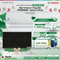 Bếp từ Bosch 2 vùng nấu PPI82560MS - Series 6 (78cm)