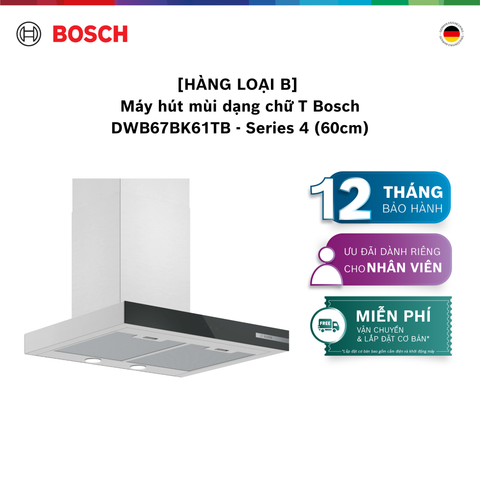 [HÀNG LOẠI B] Máy hút mùi dạng chữ T Bosch DWB67BK61TB - Series 4 (60cm)