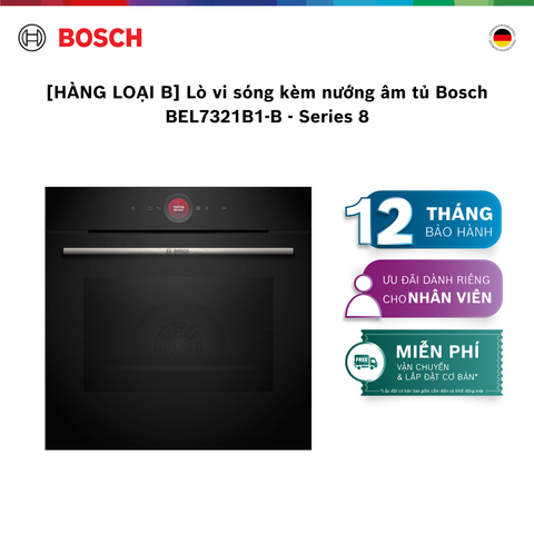 [HÀNG LOẠI B] Lò vi sóng kèm nướng âm tủ Bosch BEL7321B1-B - Series 8