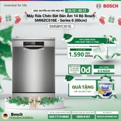 Máy Rửa Chén Bát Độc Lập 14 Bộ Bosch SMS8YCI01E - Series 8 (60cm)