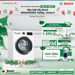 Máy giặt sấy Bosch 10/6Kg WNA254U0SG - Series 6