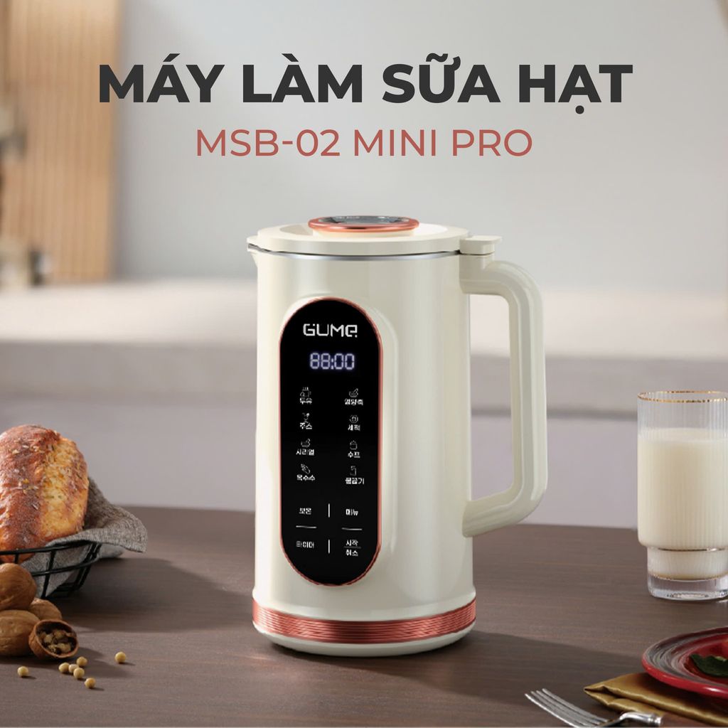 Máy làm sữa hạt mini Pro GUME Hàn Quốc - MSB-02 - Bảo Hành 12 Tháng