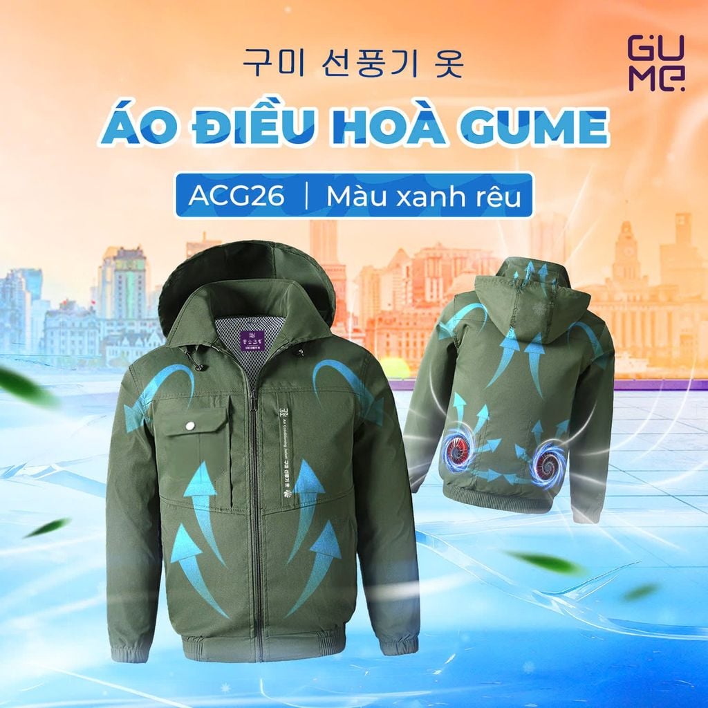 Áo Điều Hòa Gume ACG-26 Thương Hiệu Hàn Quốc Chống Tia UV - Bảo Hành 1 Đổi 1