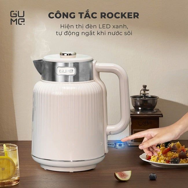Ấm đun nước siêu tốc cách nhiệt GUME KOREA GM-EK041 - Bảo hành chính hãng 12 tháng