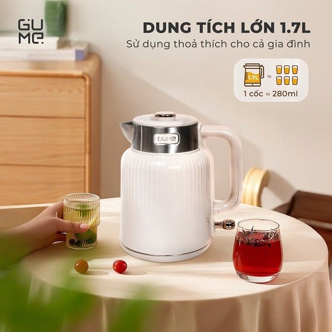 Ấm đun nước siêu tốc cách nhiệt GUME KOREA GM-EK041 - Bảo hành chính hãng 12 tháng