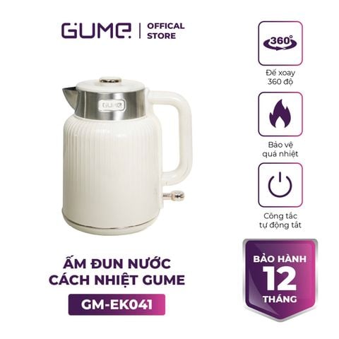  Ấm đun nước siêu tốc cách nhiệt GUME KOREA GM-EK041 - Bảo hành chính hãng 12 tháng 