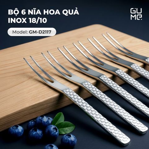  Bộ 6 Nĩa Hoa Quả Inox 18/10 Gume GM - D2117 