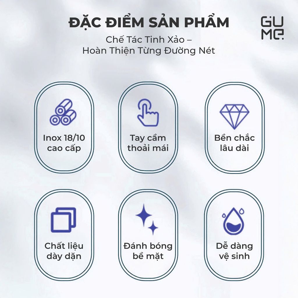 Bộ 6 Nĩa Hoa Quả Inox 18/10 Gume GM - D2117