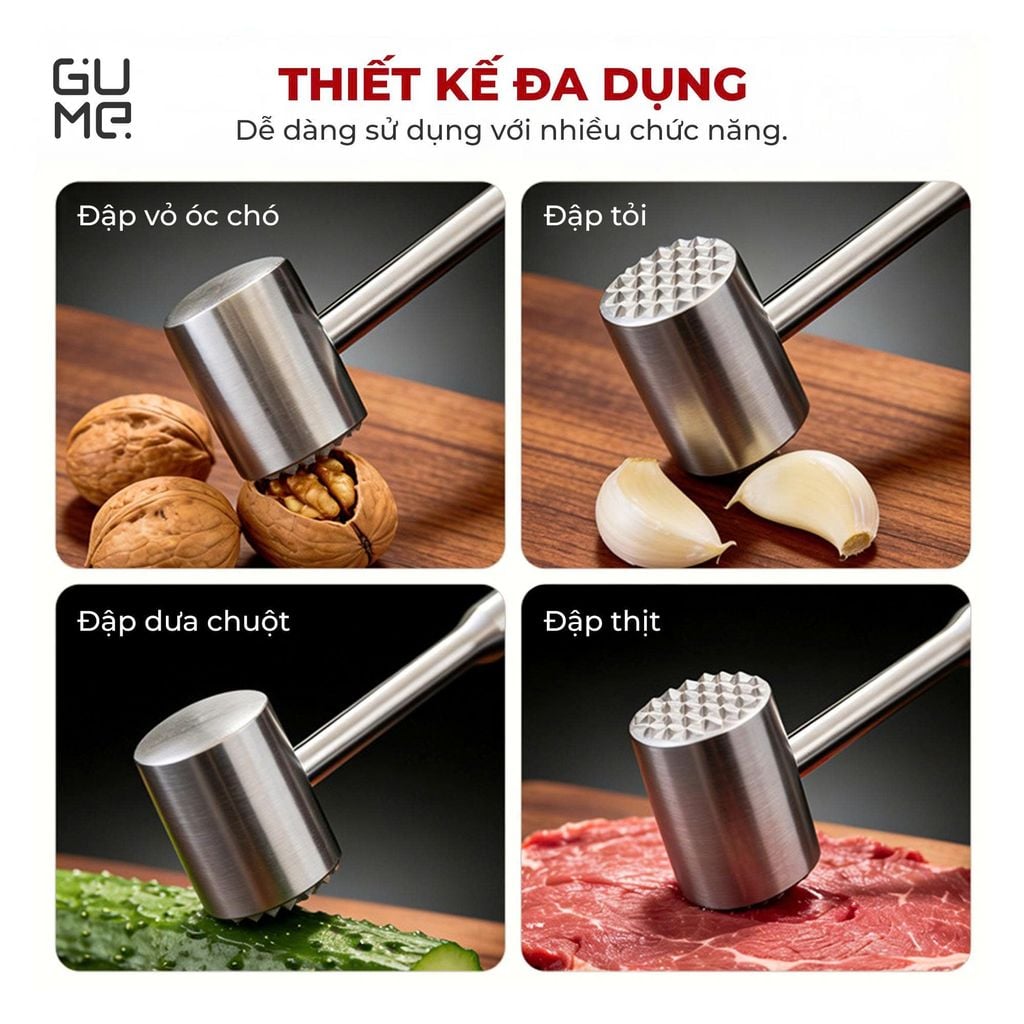 Búa Dằm Thịt Inox 304 Gume GM-D2115
