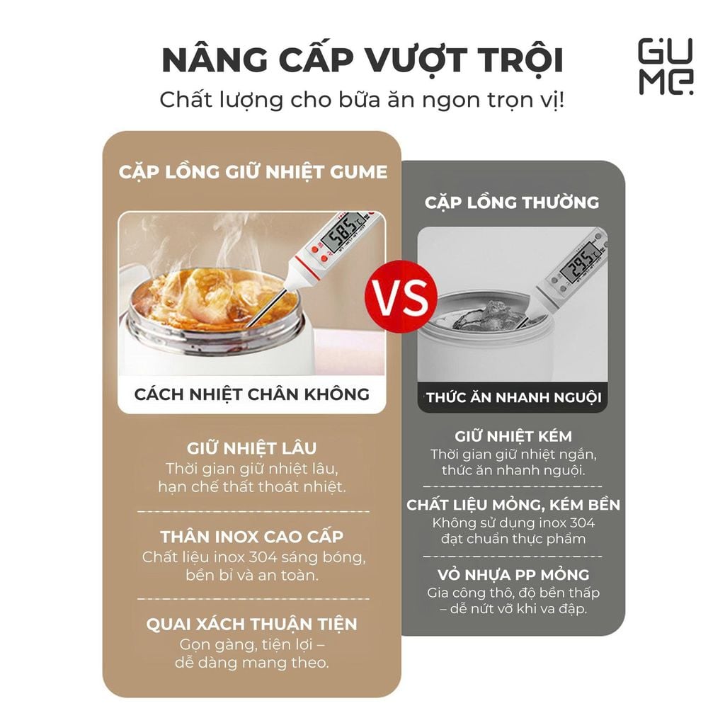 Cặp Lồng Giữ Nhiệt Gume GM-F228 1.2L