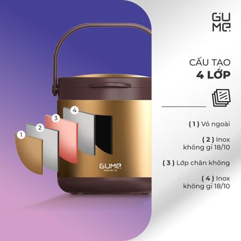 Nồi Ủ Chân Không 8L Plus Gume 