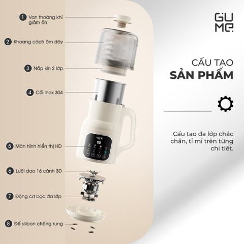  Máy Làm Sữa Hạt Mini Ultra Pro Gume MSB03 