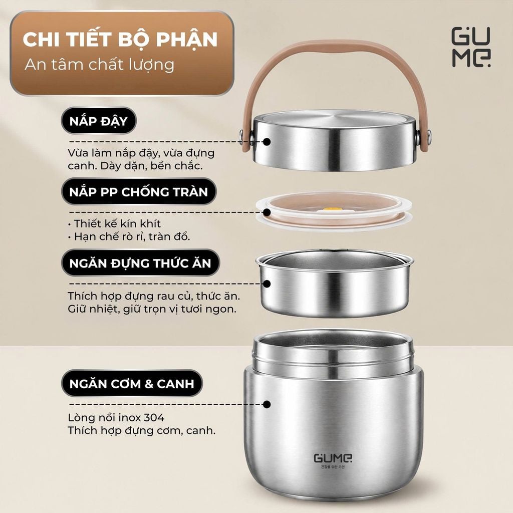 Cặp Lồng Giữ Nhiệt Gume GM-F228 1.2L