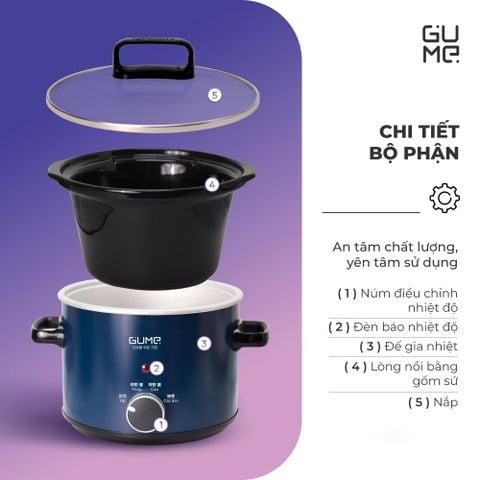  Nồi Kho Hầm Chuyên Dụng Gume Dung Tích 3L GM - PC2303 