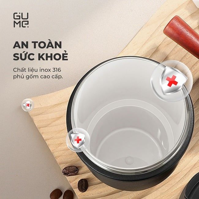 Cốc giữ nhiệt inox 316 phủ gốm GUME KOREA GM-F3301 - Bảo hành 1 đổi 1 trong 15 ngày
