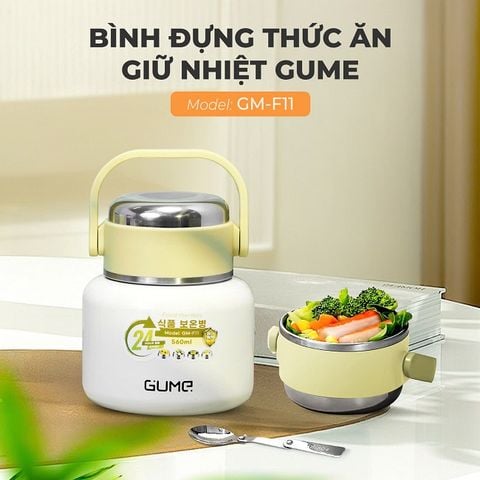  Bình đựng thức ăn giữ nhiệt inox GUME KOREA chính hãng GM - F11 - Bảo hành 1 đổi 1 trong 15 ngày 
