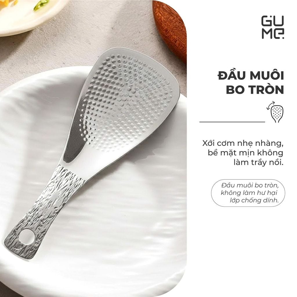 Muôi Xới Cơm Inox Phủ Titanium Cao Cấp Gume GM-D2116