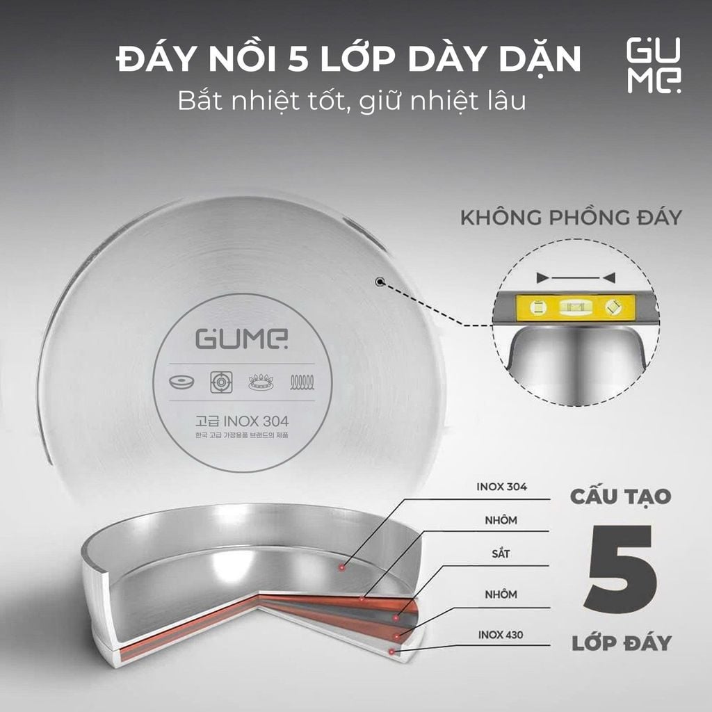 Nồi Luộc Gà Gume GM - GMP9X Size 30cm 16L