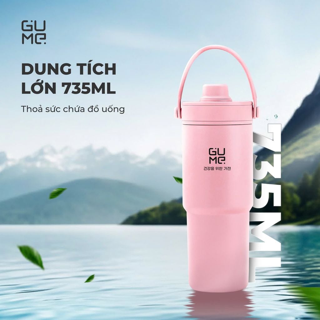 Cốc giữ nhiệt inox 316 phủ gốm GUME KOREA GM-F3301 - Bảo hành 1 đổi 1 trong 15 ngày