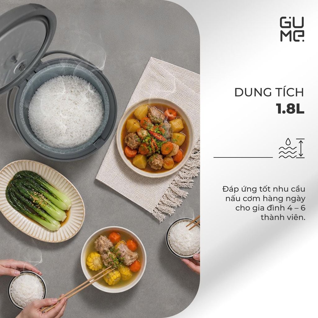 Nồi Cơm Điện Gume 1.8L GM - RC1261G