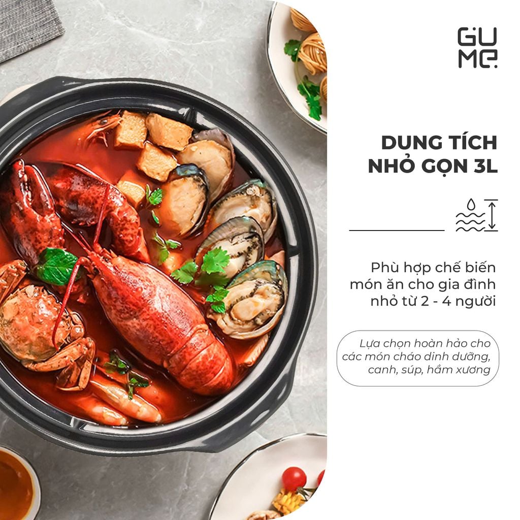 Nồi Kho Hầm Chuyên Dụng Gume Dung Tích 3L GM - PC2303