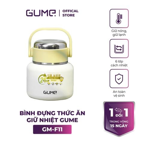  Bình đựng thức ăn giữ nhiệt inox GUME KOREA chính hãng GM - F11 - Bảo hành 1 đổi 1 trong 15 ngày 