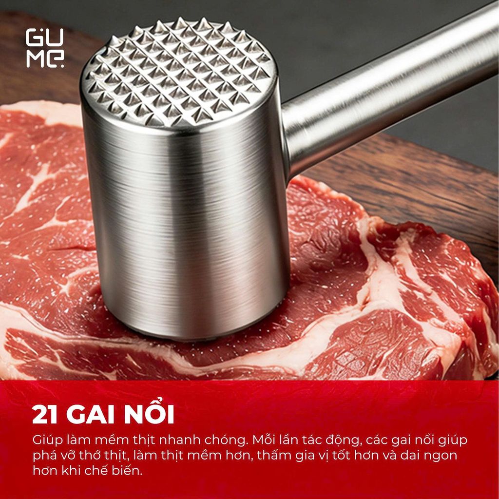 Búa Dằm Thịt Inox 304 Gume GM-D2115