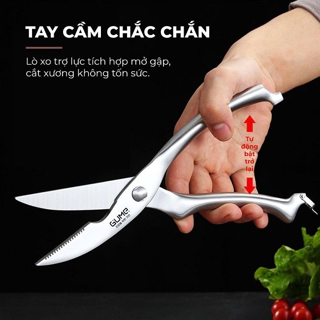 Kéo Cắt Thực Phẩm Chuyên Dụng GUME KOREA GMK24 Chính hãng - Bảo Hành 1 Đổi 1 Trong 15 Ngày