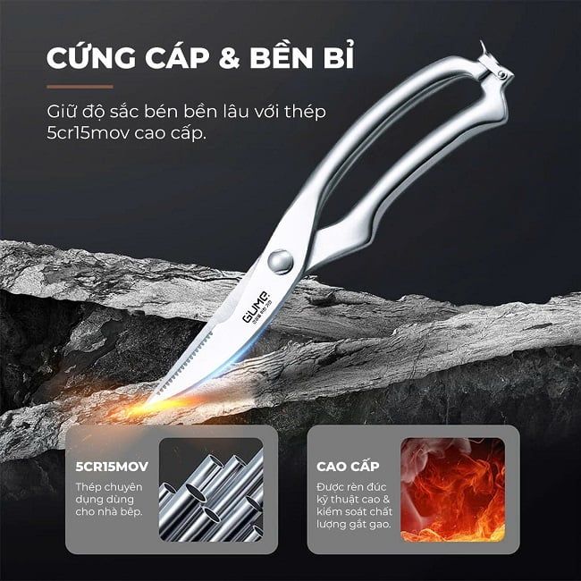 Kéo Cắt Thực Phẩm Chuyên Dụng GUME KOREA GMK24 Chính hãng - Bảo Hành 1 Đổi 1 Trong 15 Ngày