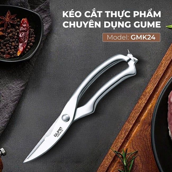 Kéo Cắt Thực Phẩm Chuyên Dụng GUME KOREA GMK24 Chính hãng - Bảo Hành 1 Đổi 1 Trong 15 Ngày