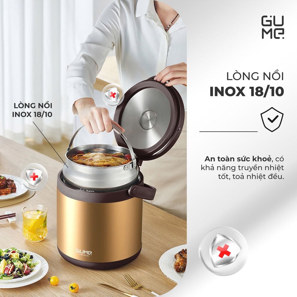 Nồi Ủ Chân Không 8L Plus Gume
