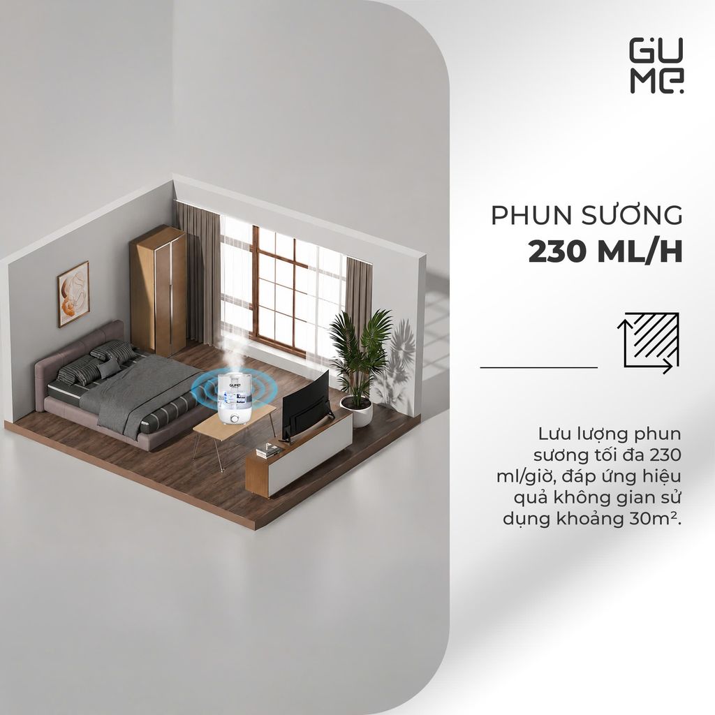 Máy Phun Sương Tạo Ẩm Gume GUH66