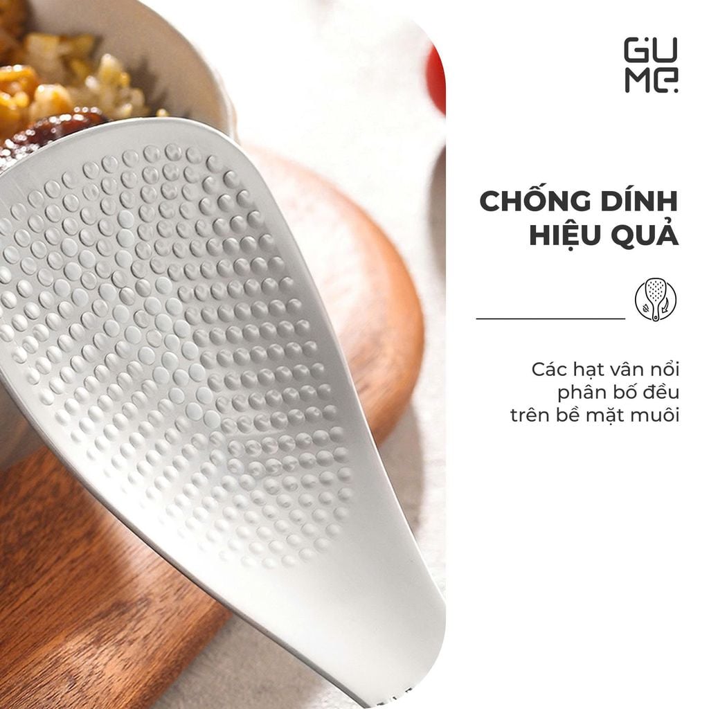 Muôi Xới Cơm Inox Phủ Titanium Cao Cấp Gume GM-D2116