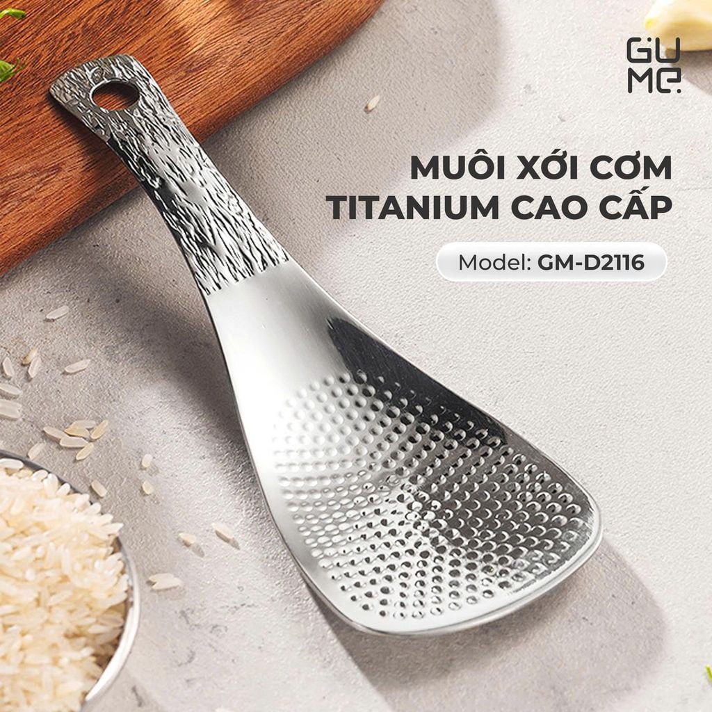 Muôi Xới Cơm Inox Phủ Titanium Cao Cấp Gume GM-D2116