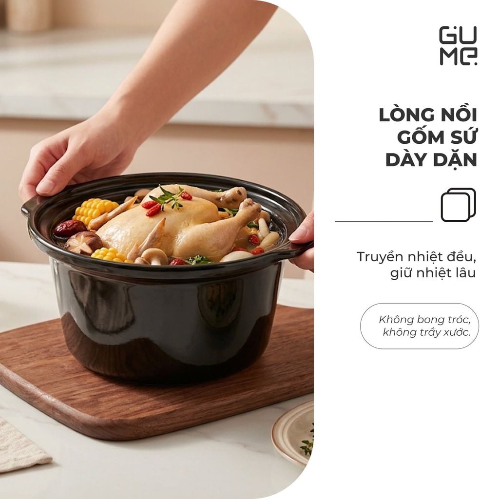 Nồi Kho Hầm Chuyên Dụng Gume Dung Tích 3L GM - PC2303