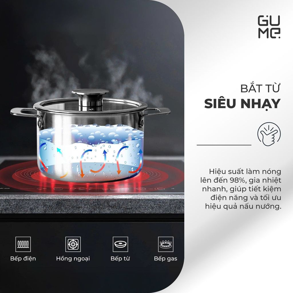 Bộ Nồi Lẩu Đa Năng Inox 18/10 Liền Khối Gume GM - N3326