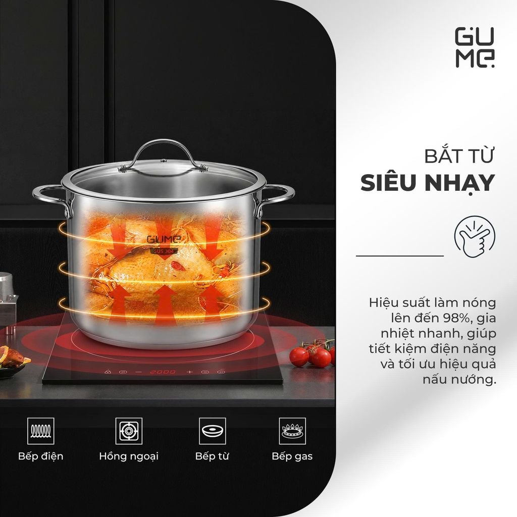Nồi Luộc Gà Gume GM - GMP9X Size 30cm 16L