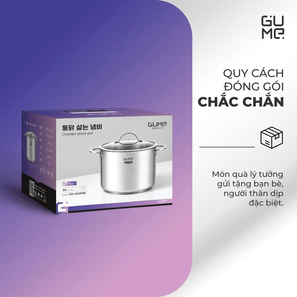 Nồi Luộc Gà Gume GM - GMP9X Size 30cm 16L