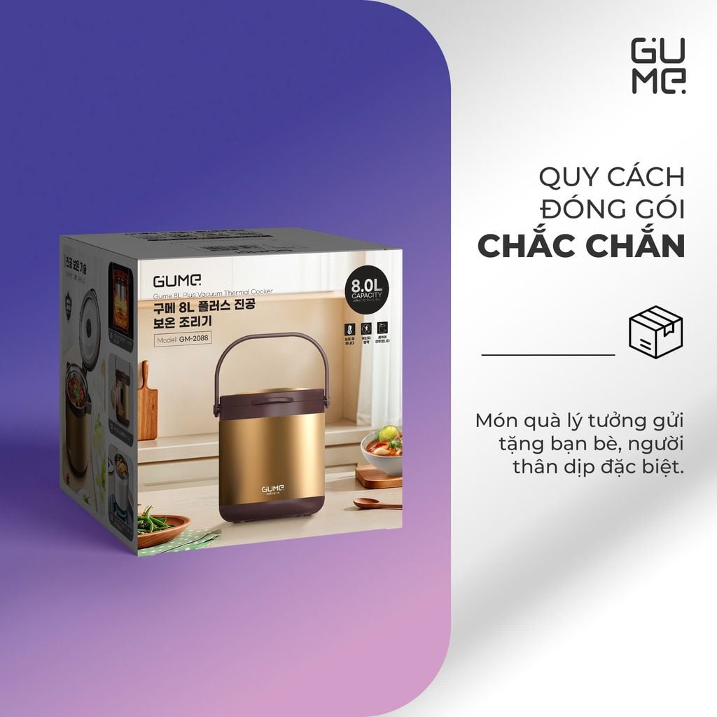 Nồi Ủ Chân Không 8L Plus Gume