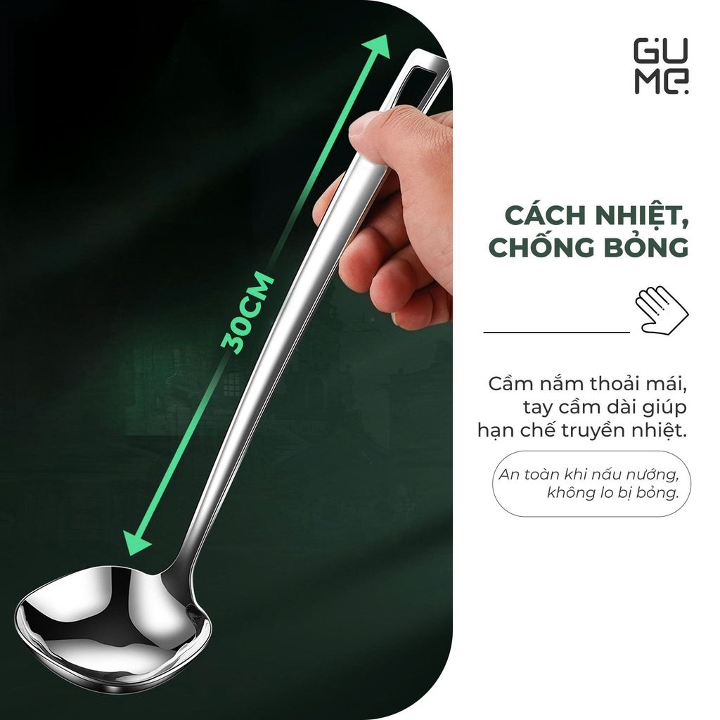 Muôi Canh Dáng Vuông Inox 316 Gume GM - D2119
