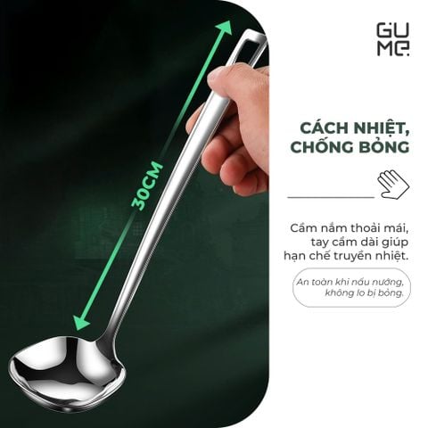  Muôi Canh Dáng Vuông Inox 316 Gume GM - D2119 
