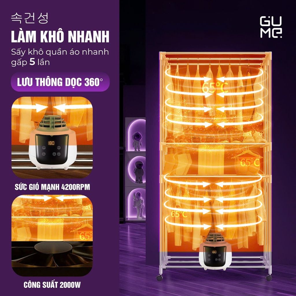 TỦ SẤY CAO CẤP GUME GM-8222 THƯƠNG HIỆU HÀN QUỐC - BẢO HÀNH 12 THÁNG